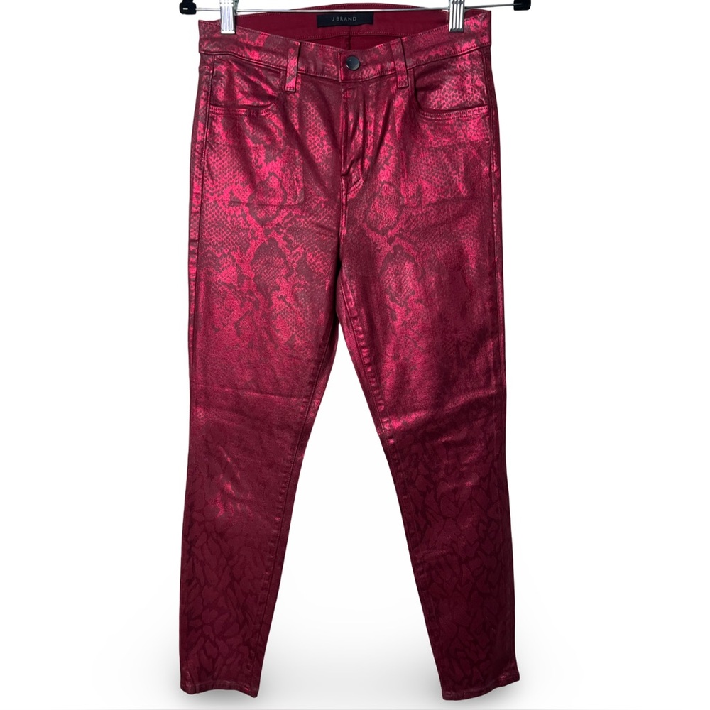 J Brand Alana Opium Jagged Python Coated Skinny Jeans – Sz. 28‎
